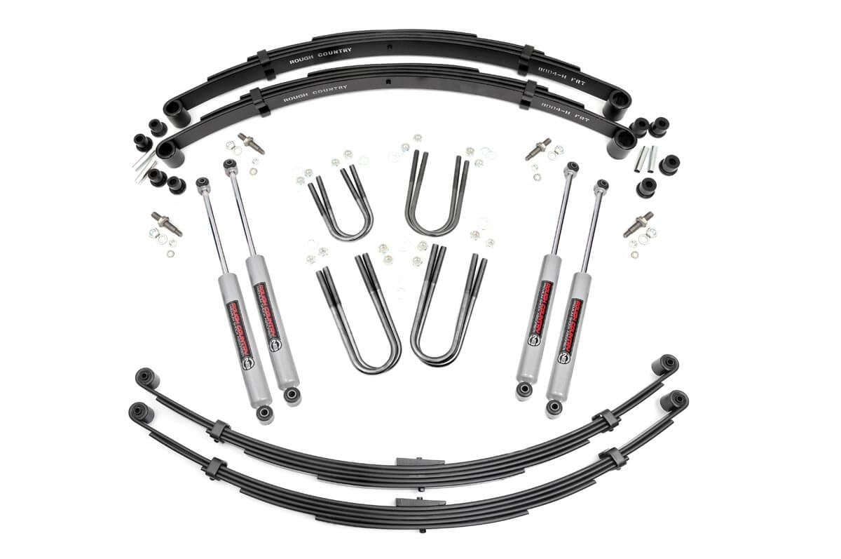 Jeep Wagoneer Suspension Lift Kit - Front + Rear - Rough Country - 3 Inch Lift Kit - '76-'83